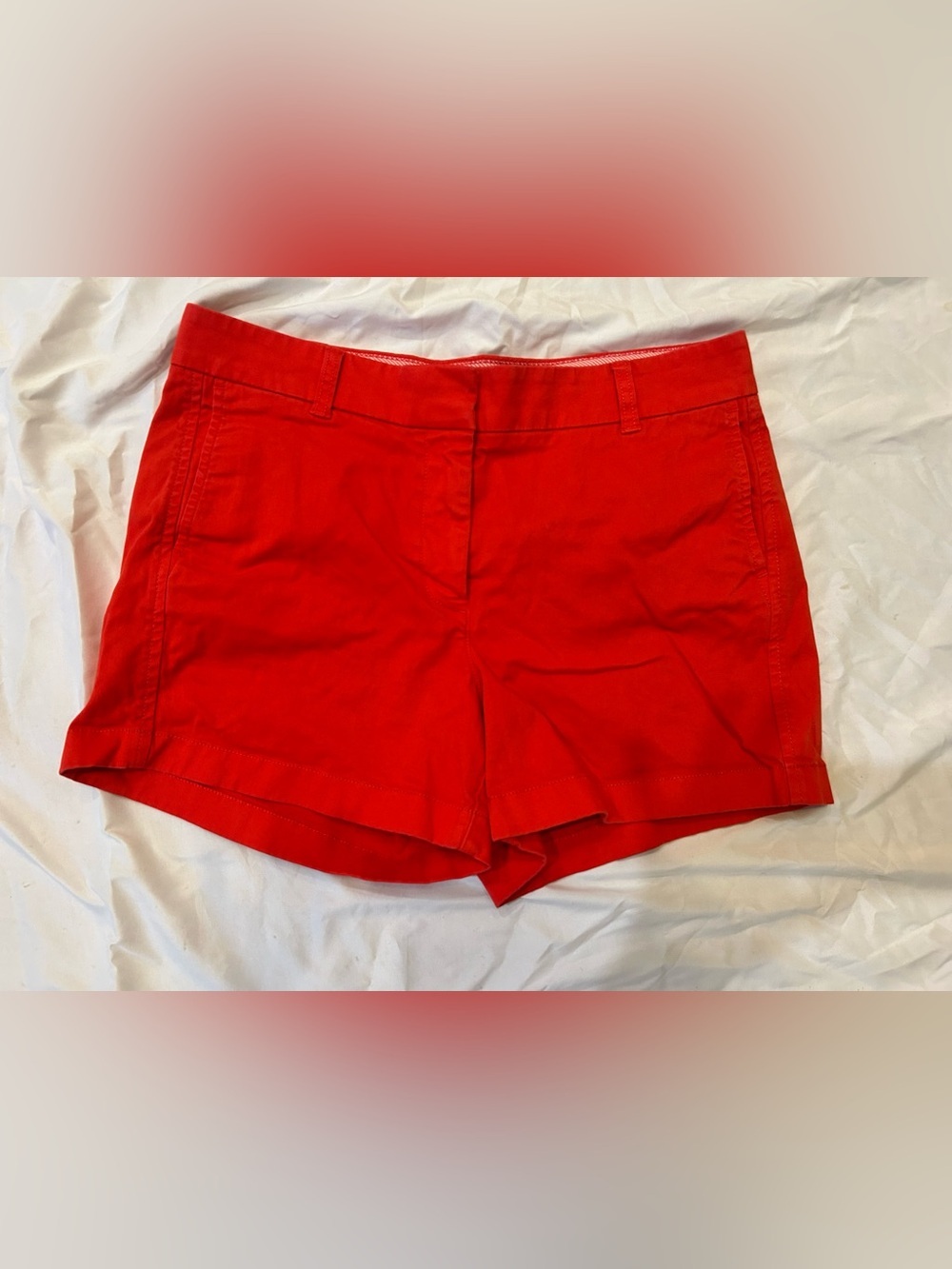 J. Crew Bright Red Cotton Shorts EUC